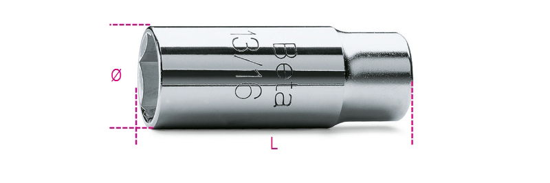 Beta 956C 14 1/2”-os gyertya-dugókulcs, krómozott, hatlapú termék fő termékképe