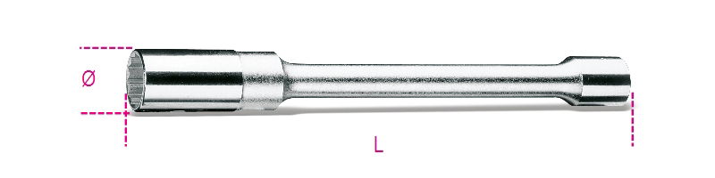 Beta 956L 14 1/2”-os gyertyakulcs, tizenkétszög-profil, hosszított kivitel termék fő termékképe