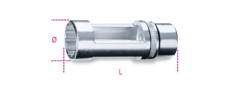 Beta 960S 22 1/2”-os nyitott porlasztócsúcs kiszedő dugókulcs, krómozott, tizenkétszögű termék fő termékképe