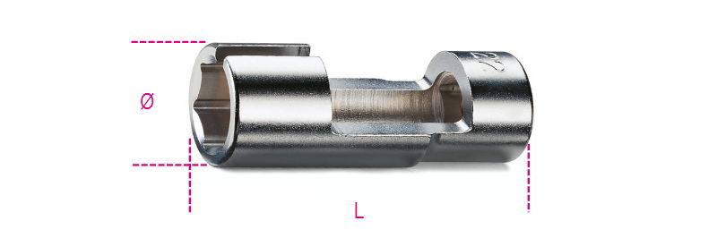 Beta 960SL85 1/2”-os lambda-szonda dugókulcs, krómozott, nyitott hatlapú fej termék fő termékképe