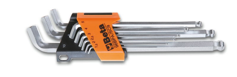 Beta 96BPA/SC9 9 darabos 110°-ban hajlított hatlapú gömbfejű imbuszkulcskészlet, extra rövid termék fő termékképe