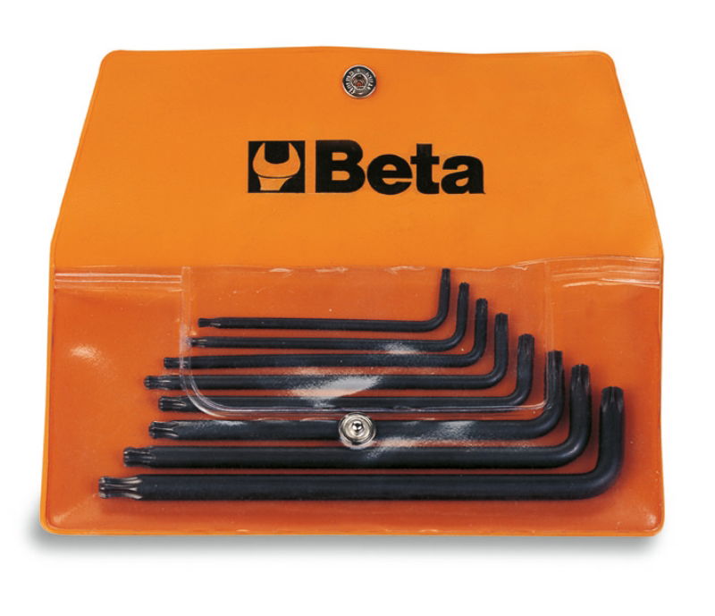 Beta 97RTX/B8 8 részes hajlított Tamper Resistant Torx® imbuszkulcs szerszám készlet műanyag dobozban termék fő termékképe