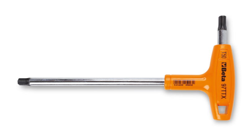 Beta 97TTX 25 T-szárú Torx®-imbuszkulcs, műanyag markolattal, krómozott, fekete hegyek termék fő termékképe