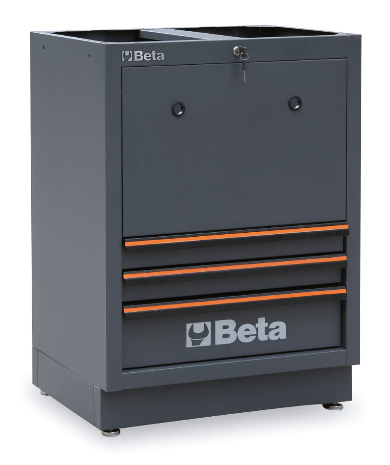 Beta C45PRO TC 3 fiókos rögzített, dobtárolós modul a C45PRO műhelyberendezés összeállításhoz termék fő termékképe