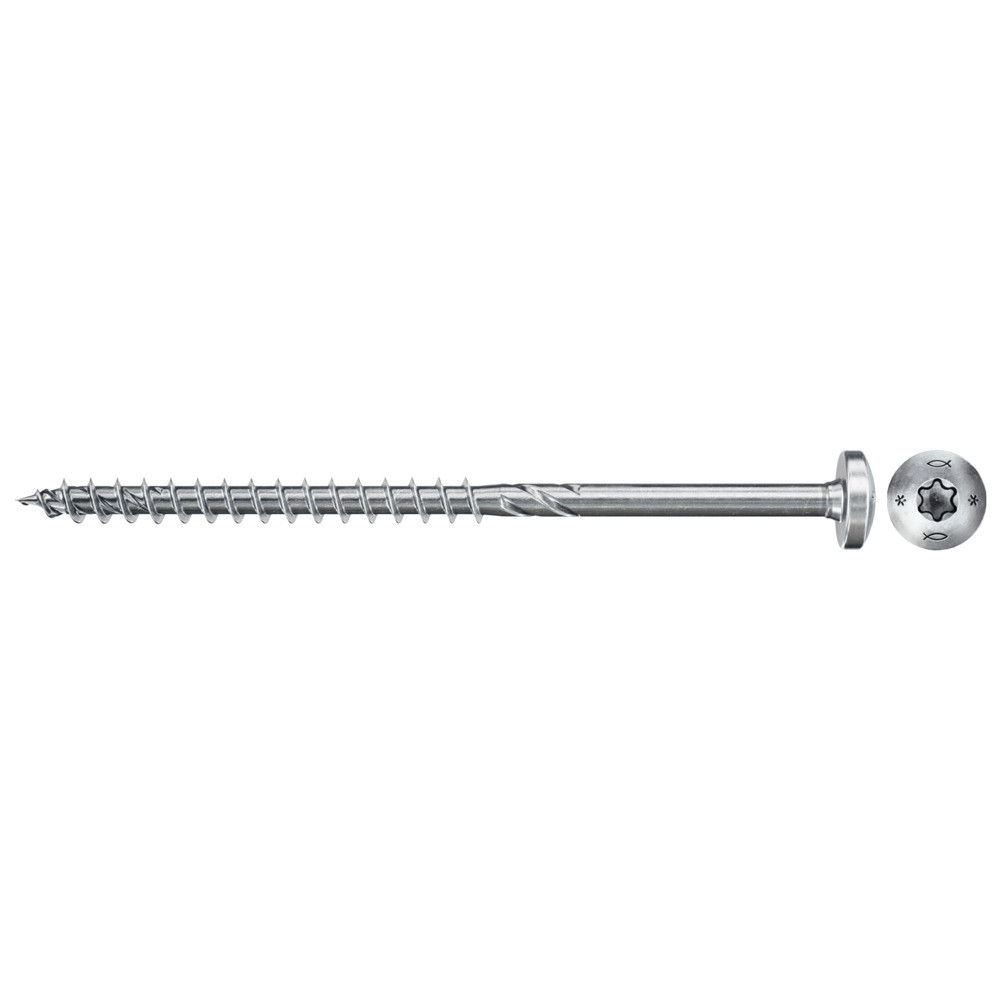 Fischer FPF II PTP 6.0 x 80 BC 50 lencsefejű, kékre horganyzott forgácslapcsavar részmenettel, TX behajtással, 50 db/csomag termék fő termékképe