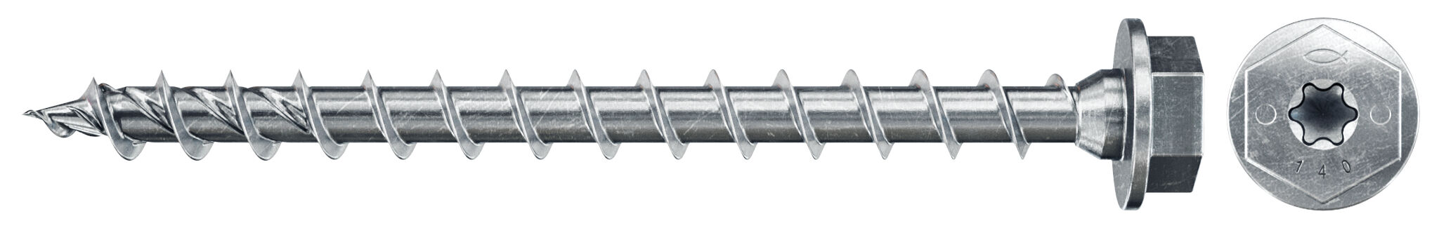 Fischer PowerFast FPF II HWTF 10.0 x 100 BC 50 kékre passzivált végigmenetes szerkezetépítő csavar SW és TX behajtással, 50 db/csomag termék fő termékképe