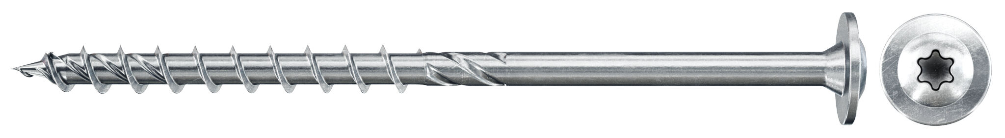 Fischer PowerFast FPF II WTP 6.0 x 160 BC 100 lapos fejű, kékre horganyzott részmenetes forgácslapcsavar TX behajtással, 100 db/csomag termék fő termékképe