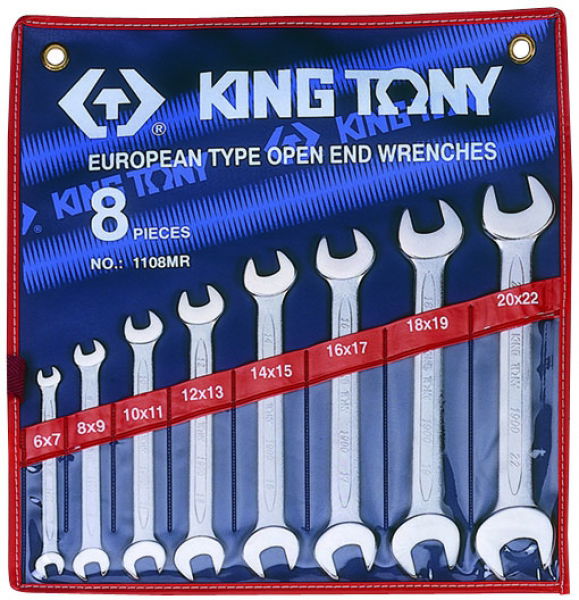 King Tony 8 részes villáskulcs készlet 6-22mm 1108MR termék fő termékképe