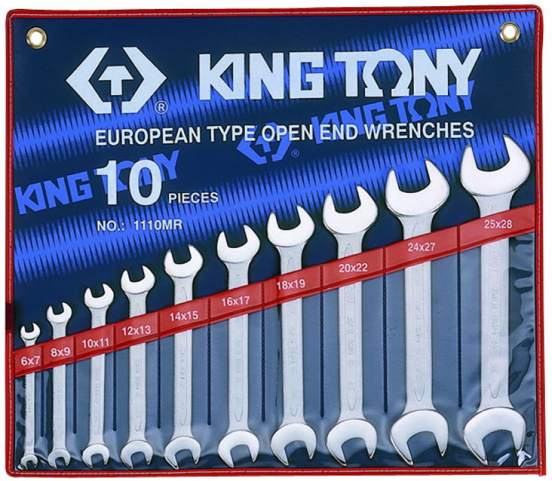 King Tony 10 részes villáskulcs készlet 6-28mm 1110MR termék fő termékképe