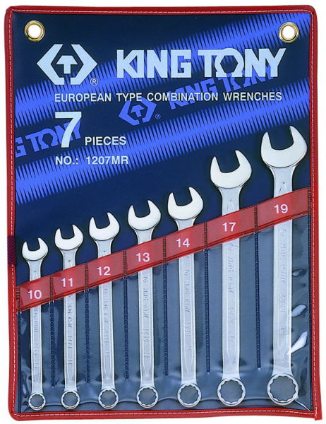 King Tony 7 részes csillag-villáskulcs készlet 10-19mm 1207MR termék fő termékképe