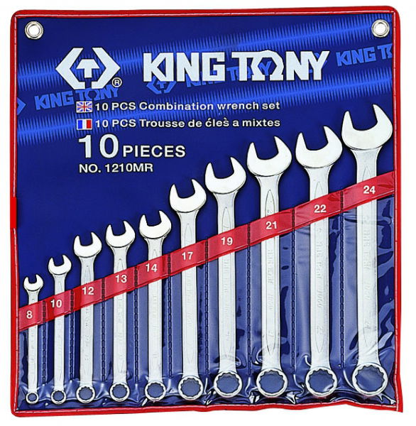 King Tony 10 részes csillag-villáskulcs készlet 8-24mm 1210MR termék fő termékképe