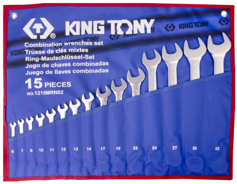King Tony 15 részes csillag-villáskulcs készlet 6-32mm 1215MRN02 termék fő termékképe
