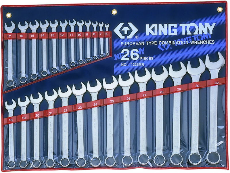 King Tony 26 részes csillag-villáskulcs készlet 6-32mm 1226MR termék fő termékképe