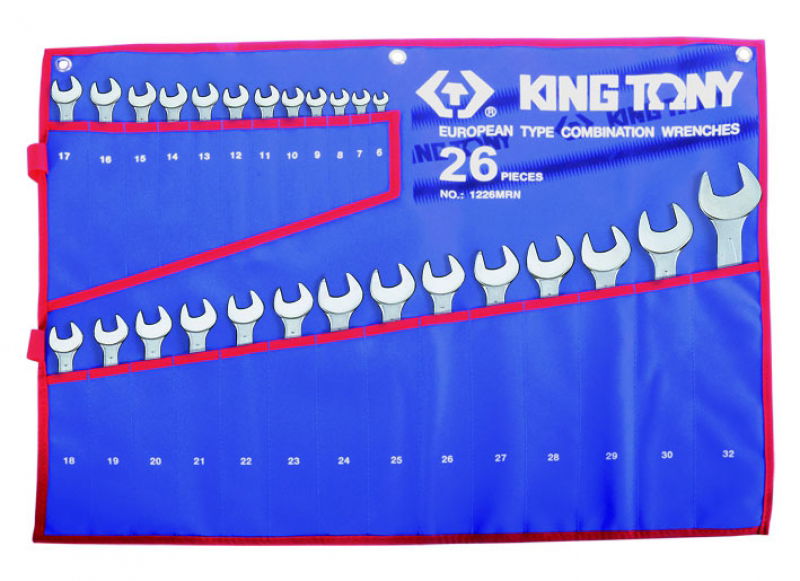 King Tony 26 részes csillag-villáskulcs készlet 6-32mm 1226MRN termék fő termékképe