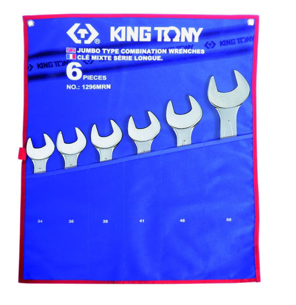 King Tony 6 részes csillag-villáskulcs készlet 34-50mm 1296MRN termék fő termékképe