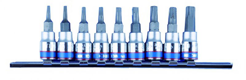 King Tony 9 részes 1/4˝-os torx bitfejkészlet  sínen 2109PR termék fő termékképe