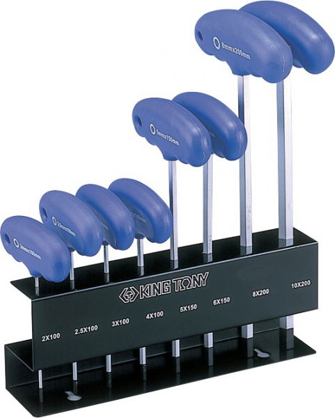 King Tony 8 részes T-nyelű imbuszkulcs készlet 2-10mm  21208MR termék fő termékképe