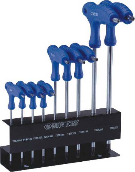King Tony 9 részes L torxvégű imbuszkulcs készlet T10-T50 22319PR termék fő termékképe