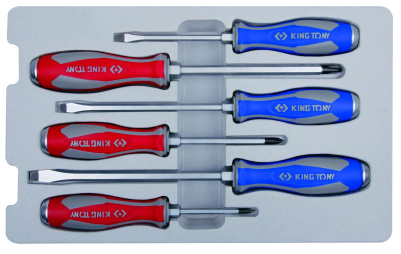 King Tony 6 részes csavarhúzó készlet, üthető 30206MR termék fő termékképe