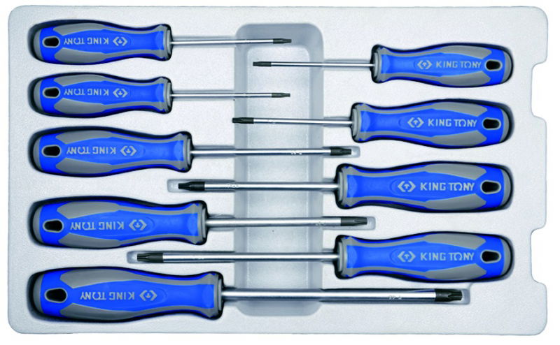King Tony 9 részes csavarhúzó készlet furatos torx 30309PR termék fő termékképe