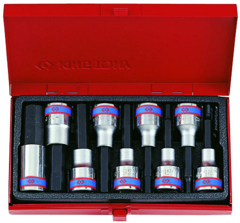King Tony 9 részes 1/2˝-os hatszög bitfejkészlet L=80mm   4120PR termék fő termékképe
