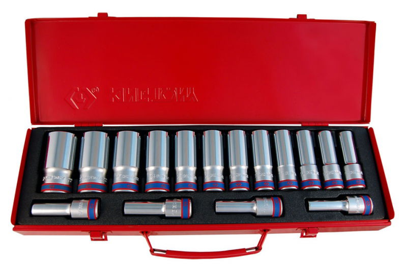 King Tony 16 részes 1/2˝-os kézi hosszú dugókulcs készlet 12*  4216MR termék fő termékképe