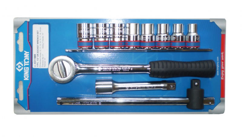 King Tony 11 részes 1/2˝-os dugókulcs készlet 6* bliszteren  4311MR termék fő termékképe