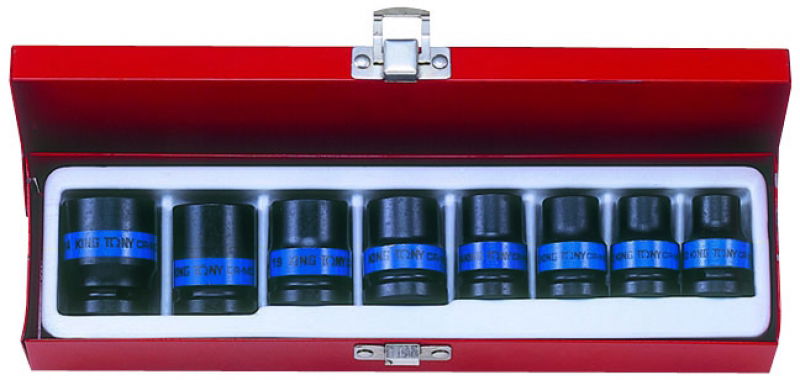 King Tony 8 részes 1/2˝-os gépi dugókulcs készlet  4408MP termék fő termékképe