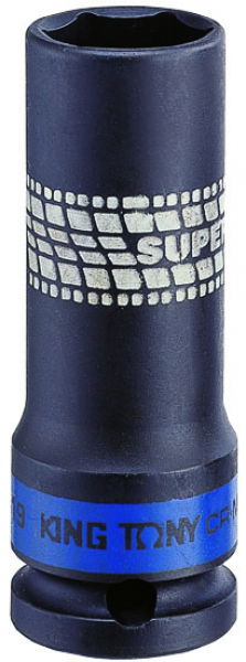 King Tony Gépi hosszú dugó extra vékonyfalú  1/2˝21mm 441521M termék fő termékképe