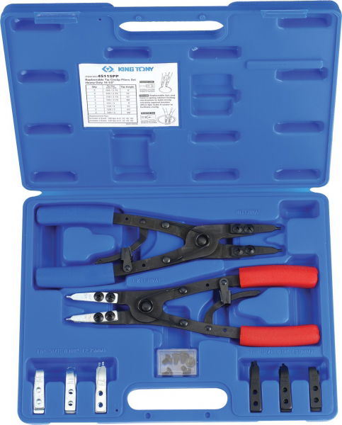 King Tony 15 részes zégerfogó készlet 10,5˝ cserélhető csúccsal 45115PP termék fő termékképe