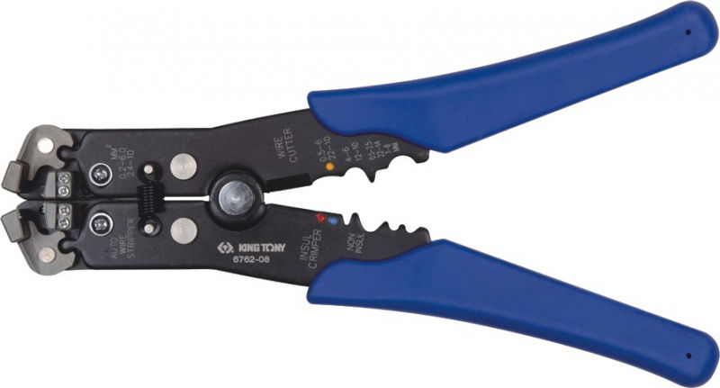 King Tony Kábelcsupaszító 24-10AWG & saruzó fogó 6762-08 termék fő termékképe