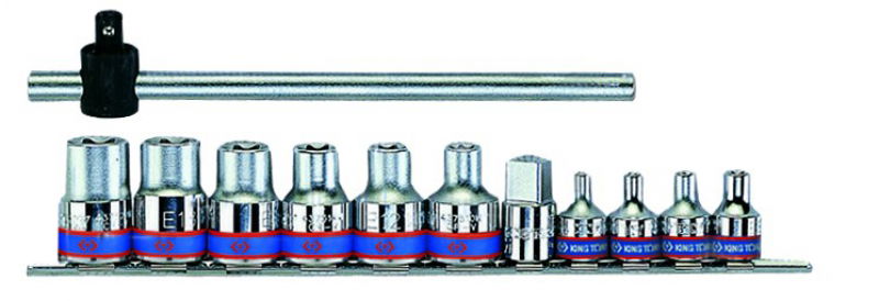 King Tony 12 részes 1/2" & 3/8˝-os torx-dugókulcs készlet bliszteren 7112PR termék fő termékképe