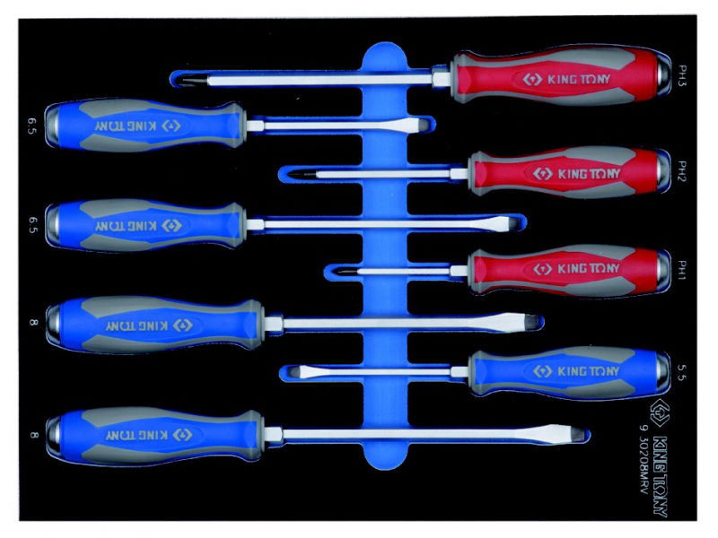 King Tony 8 részes csavarhúzó készlet 9-30208MRV termék fő termékképe