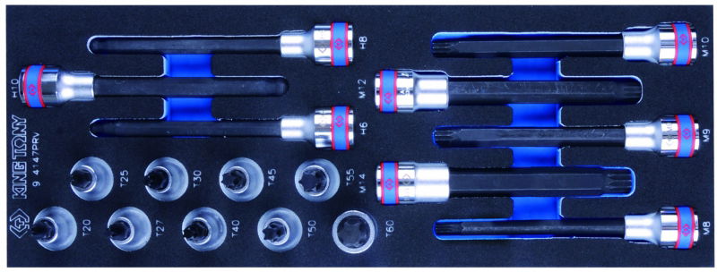 King Tony 17 részes 1/2"-os bitfejkészlet (EVA tálcás) 9-4147PRV termék fő termékképe