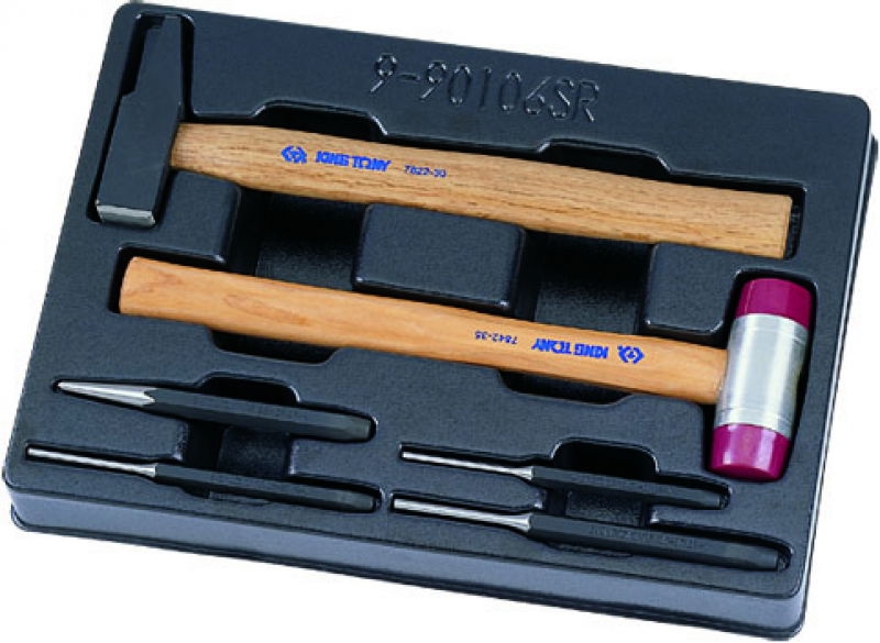 King Tony 6 részes csapkiütő- & kalapácskészlet 9-90106SR termék fő termékképe