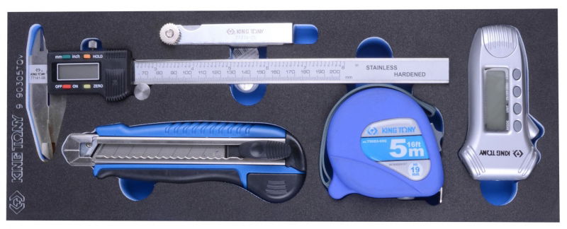 King Tony 5 részes mérőkészlet, tálcás 9-90305TQV termék fő termékképe